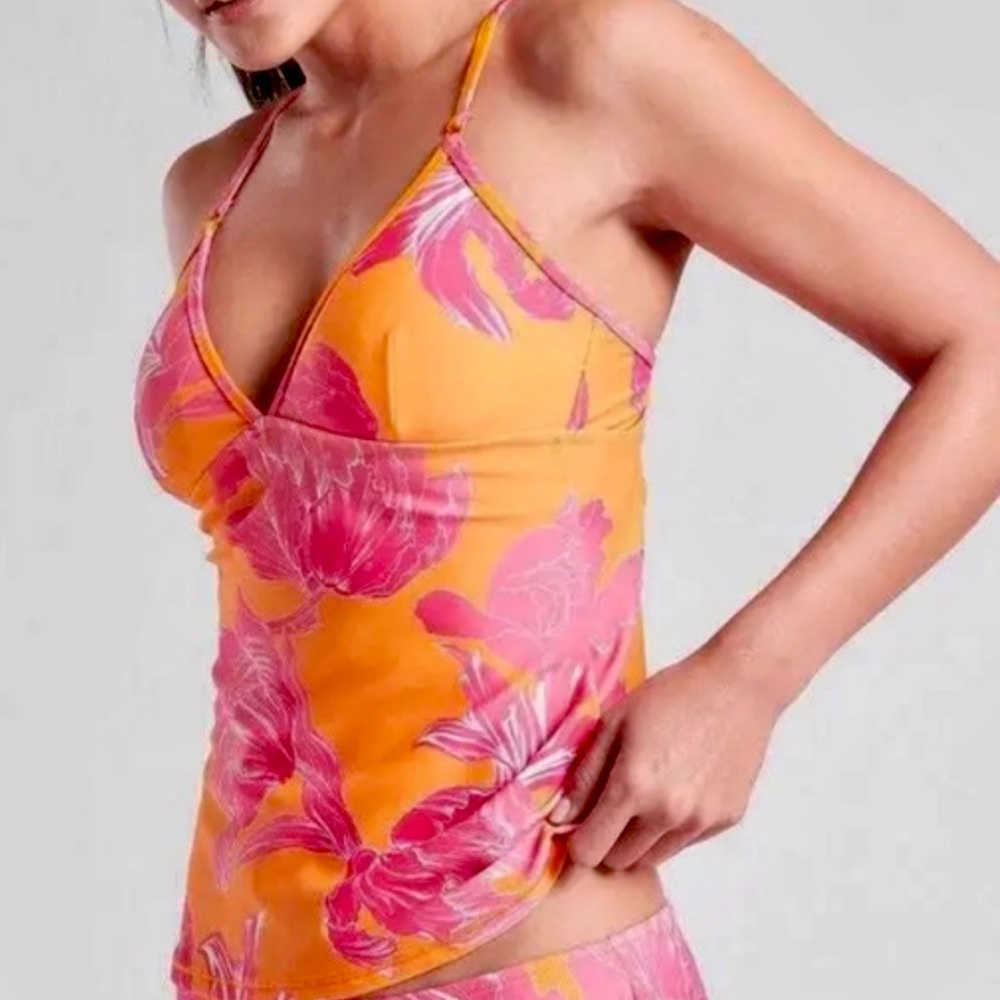 NWOT Athleta Kailua Hawaiian QuickDri 3pc Tankini & short set M
